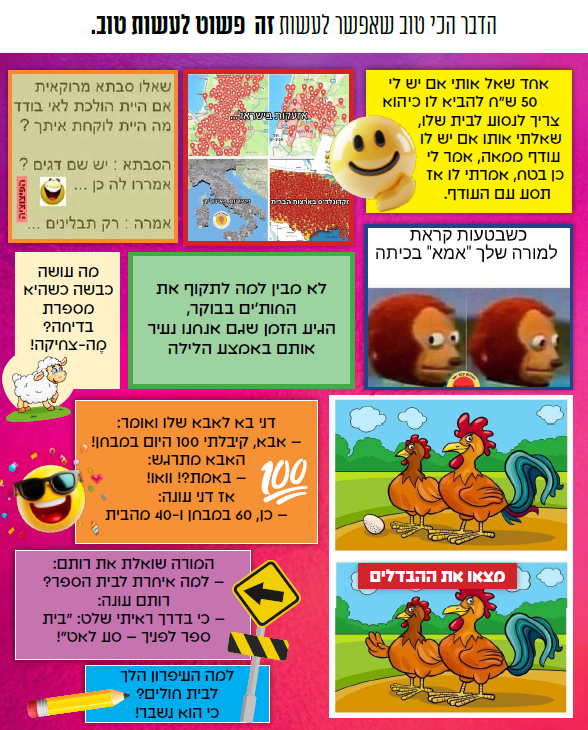 מדור עניין לילדים - גיליון 1