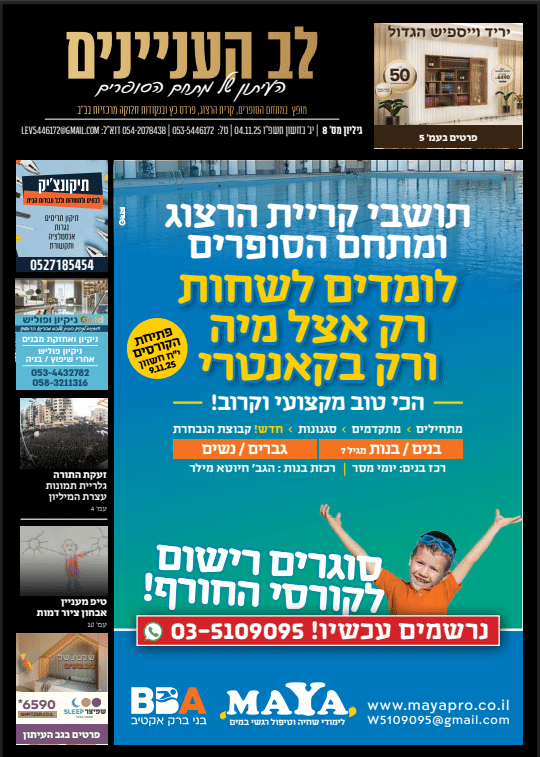 גיליון 8 לב העניינים